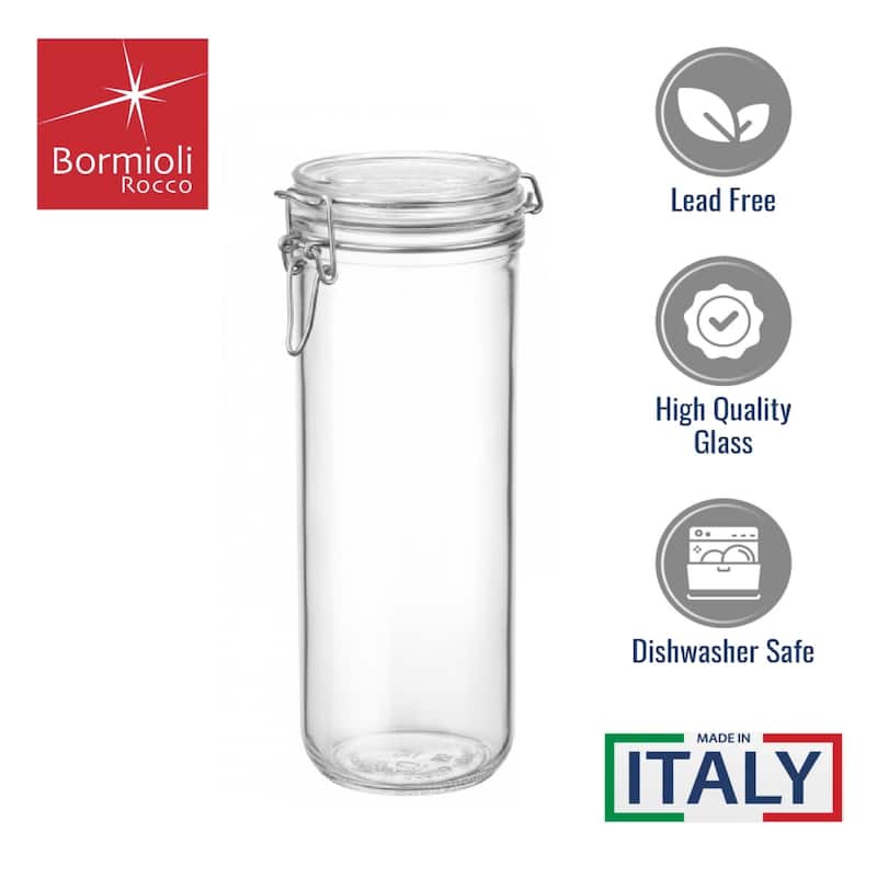 Bormioli Rocco Set of 2 Fido Cylinder Jars
