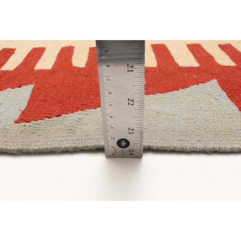 ECARPETGALLERY Flat-Weave Sivas Cream Wool Kilim - 6'4 x 8'9