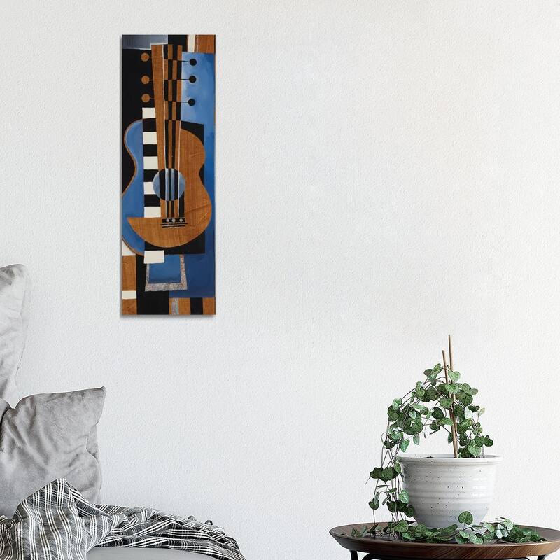 iCanvas "Blues Guitar" by Liz Jardine Canvas Print - 36x12x1.5