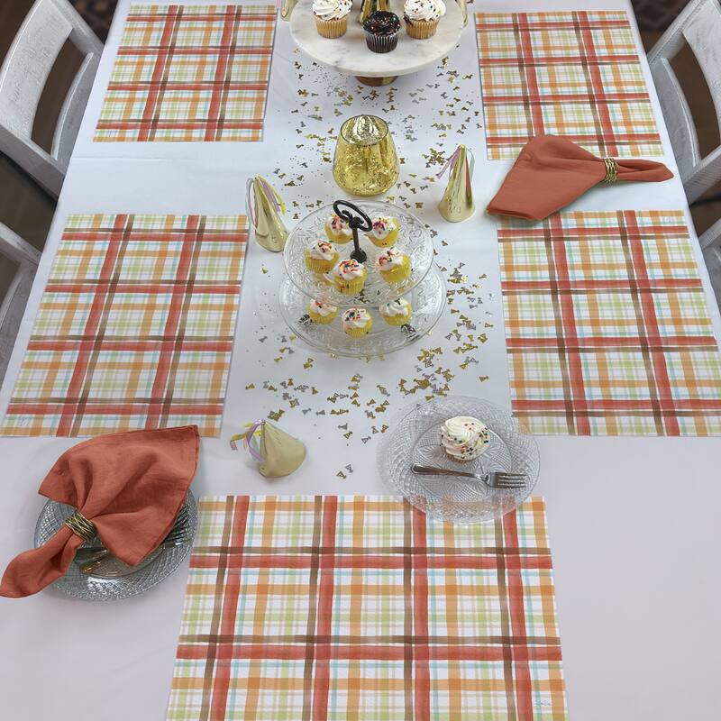 Autumn Days Paper Placemats 24 Sheet Reusable Premium Paper Stock Placemats in Resealable Storage Bag Made in The USA 17" x 11"