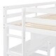 preview thumbnail 11 of 25, Stylish & Simple Twin Size Wooden Loft Bed with Shelves, Desk and Writing Board, Maximized space, Health and Comfort, White