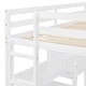 preview thumbnail 11 of 25, Twin Size Wooden Loft Bed with Shelves, Desk and Writing Board, White