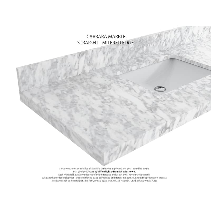 Willow Collections 24 x 22 Sonoma Teak Wood Single Bowl Sink Bathroom Vanity in Golden Teak with Countertop