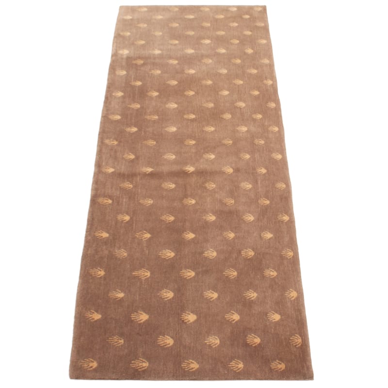 ECARPETGALLERY Hand-knotted Opulence Brown Wool Rug - 2'9 x 8'8