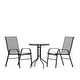 preview thumbnail 20 of 23, 3 Piece Patio Dining Set - Glass Table, 2 Flex Stack Chairs