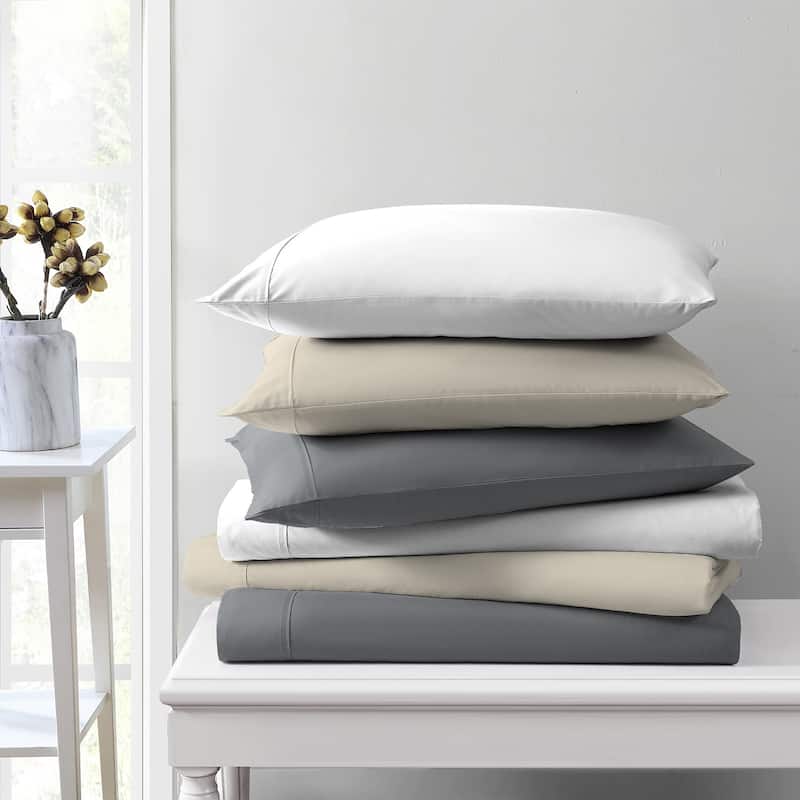 Aireolux 1000TC Supreme-Quality Egyptian Cotton Pillowcase Set - King - Pale Yellow