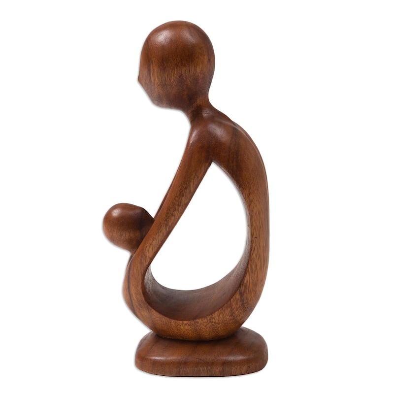 Novica Handmade Fathers Love Wood Statuette