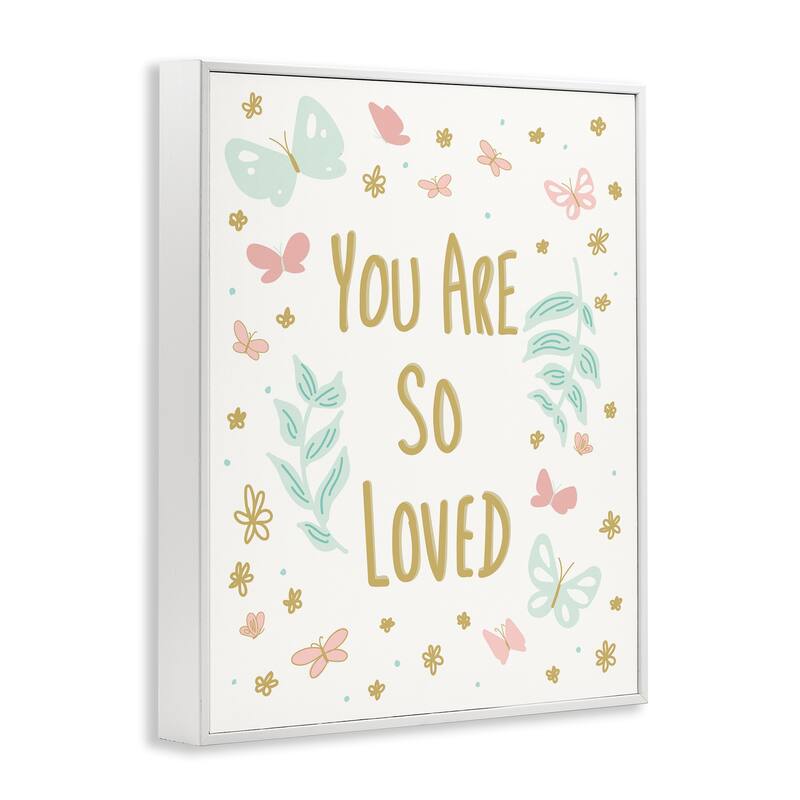 Stupell So Loved Uplifting Flowers Framed Giclee Art Design By Sweet Melody Designs