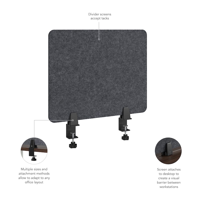 Bush Business Furniture 22W Office Desktop Privacy Screen