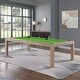 preview thumbnail 21 of 35, Olivia 8ft Driftwood Ash Billiard Slate Pool Table with Dining Top Green/White