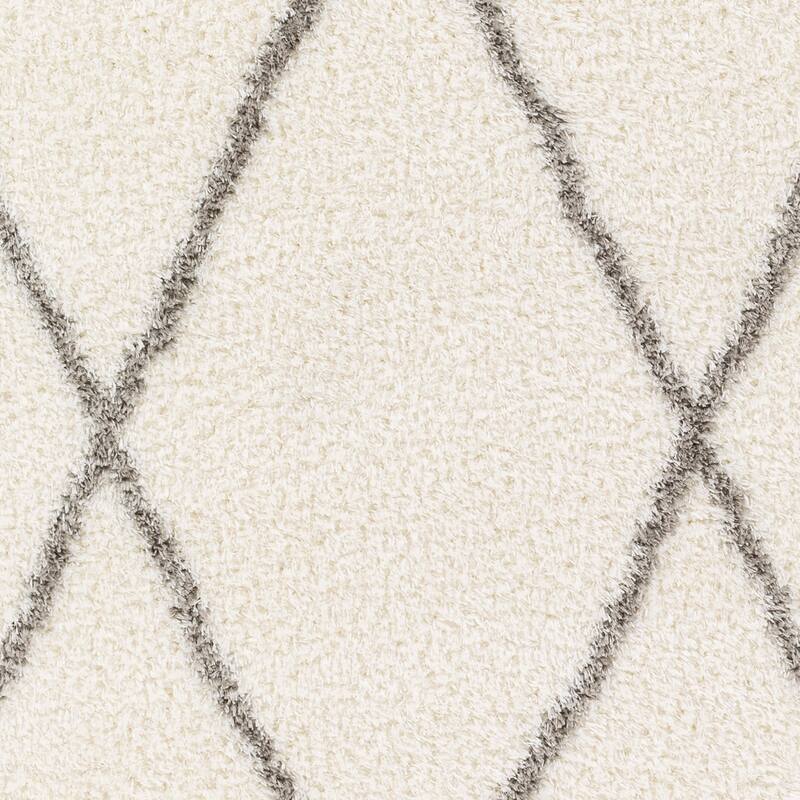 Livabliss Casual Cloudy Shag Diamond Area Rug