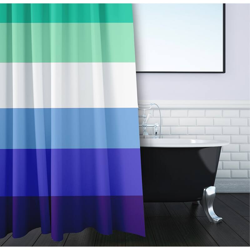 Inclusive Pride Flag Durable Poly Shower Curtain