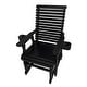 preview thumbnail 8 of 8, Fortune Candy Patio Glider for One Person, with Horizontal Slat Back, Cup Holder & Deep Contoured Seat – 600 lb
