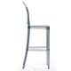 preview thumbnail 14 of 18, Set of 2 Modern High Back Side Armless Bar Stools With Backs Chairs For Kitchen Island Home Indoor Outdoor Patio Clear
