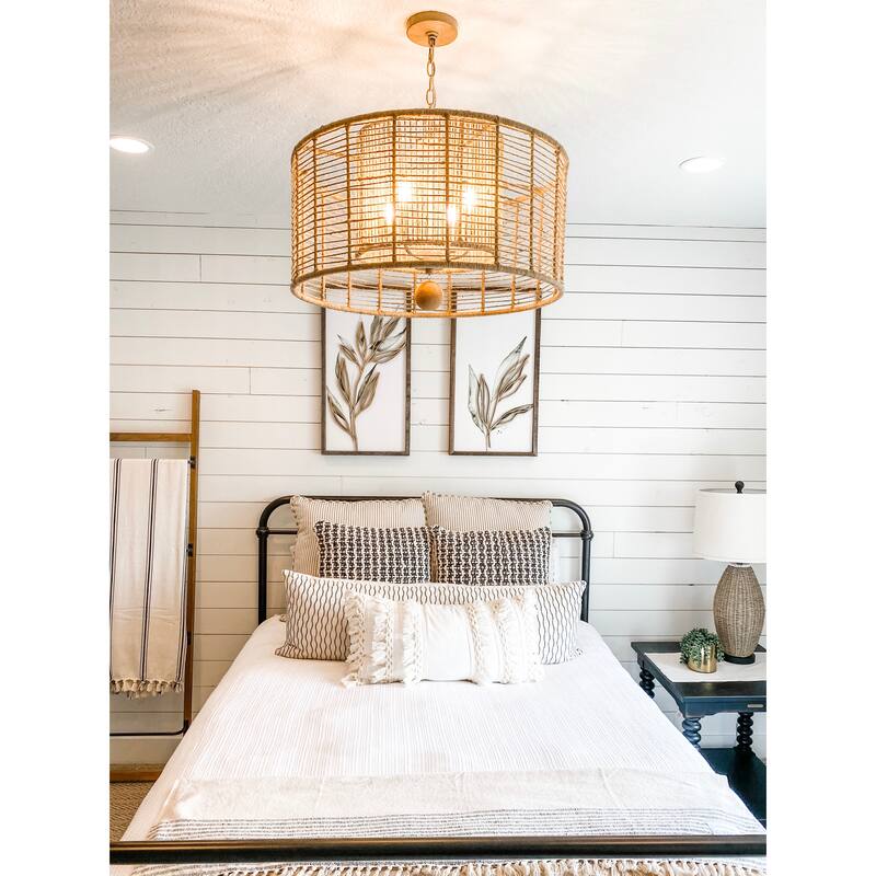 Jayna 4 Light Burnished Silver Chandelier - 25'' W x 16.5'' H