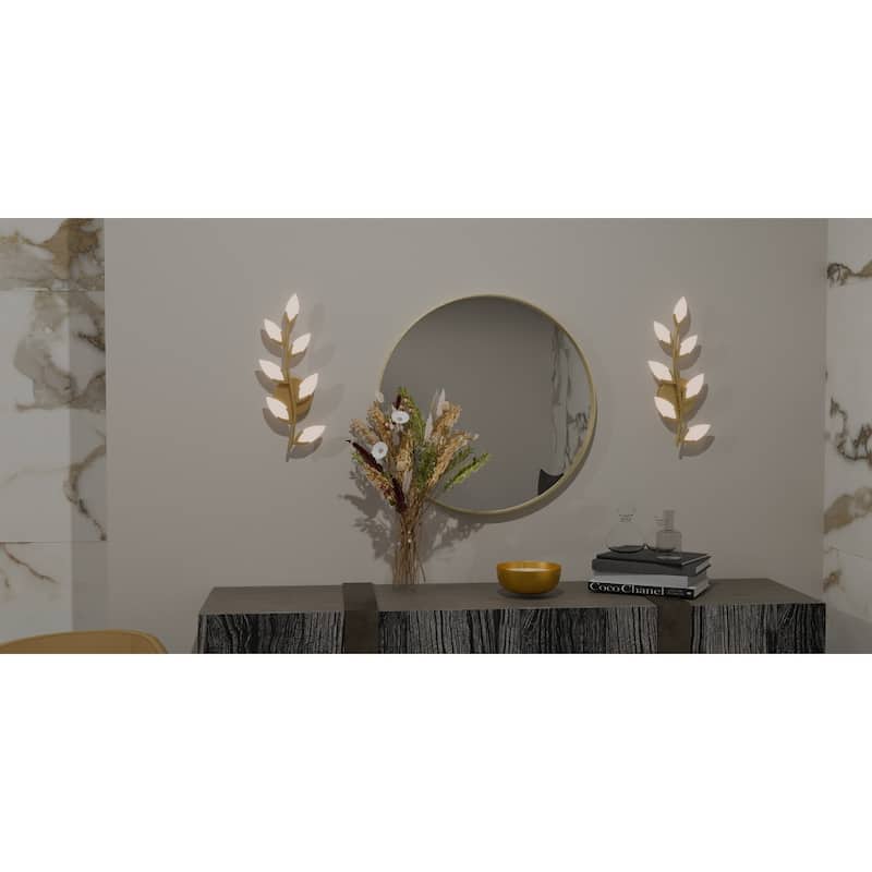 Flores Integrated LED Soft Gold Wall Sconce