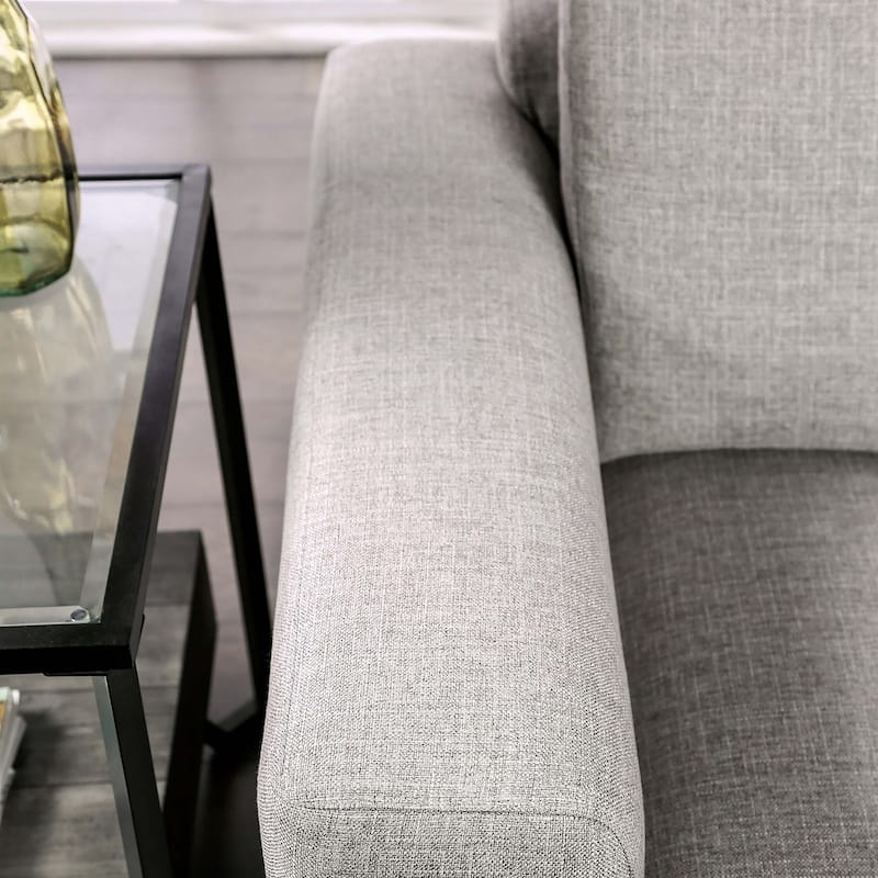 Furniture of America Danio Contemporary Chenille Track Arms Sofa