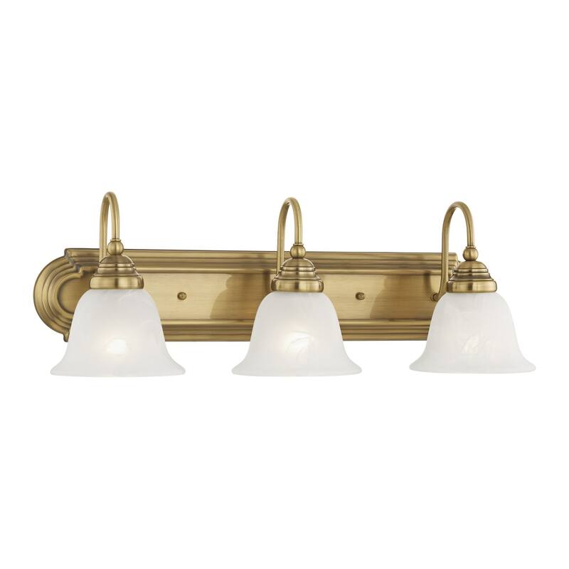 Livex Lighting Belmont 3 Light Vanity Light - Antique Brass
