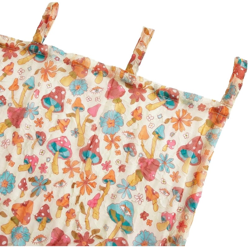 Urban Lifestyle Mushroom Sheer Curtain Panel