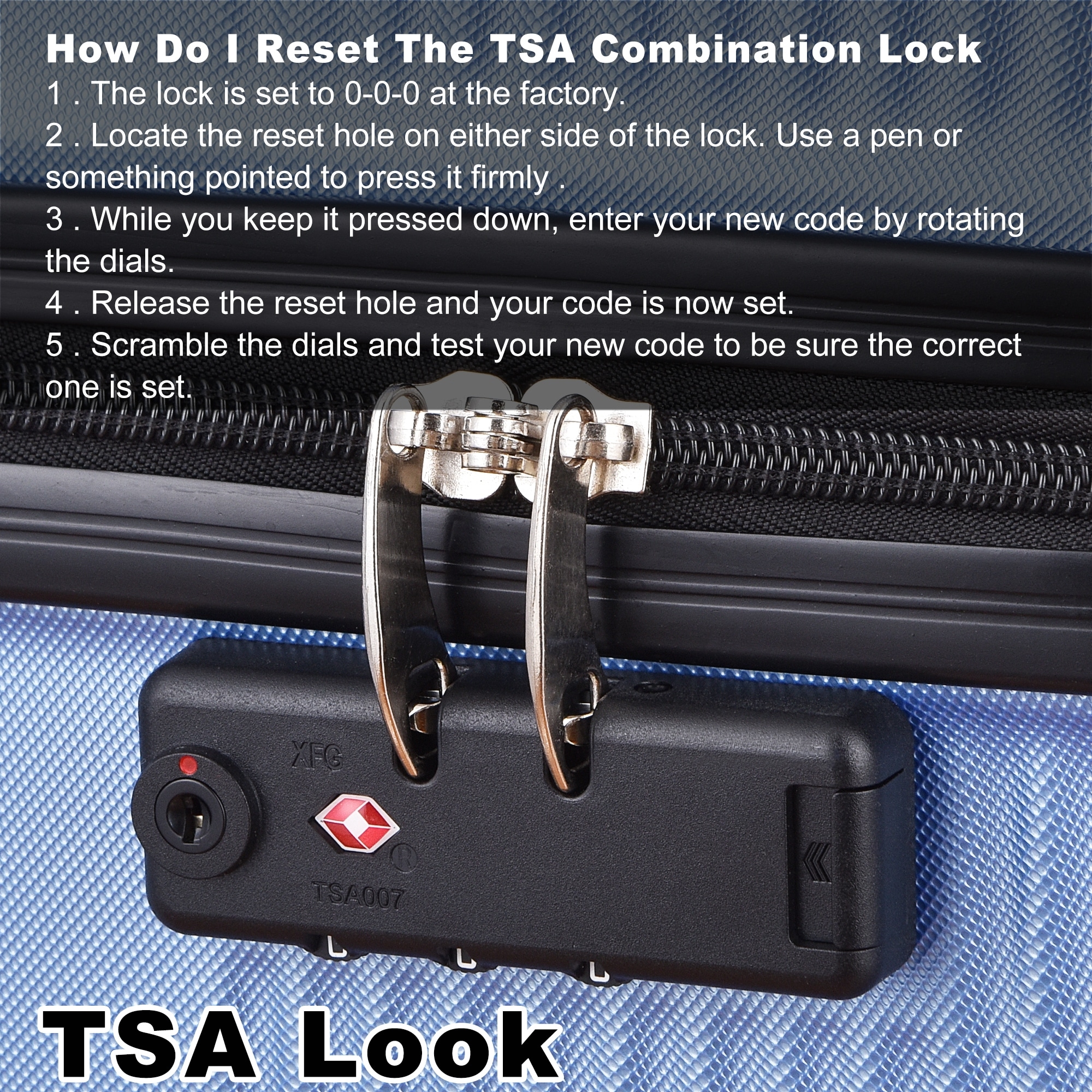 Approved 3-Dial Travel Luggage Tsa Combination Zipper Lock - China Tas Lock  and Luggage Lock price