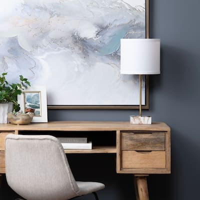 Tilbury 19" USB Table Lamp, White