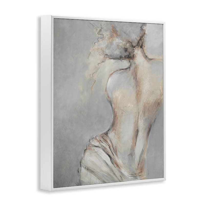 Stupell Traditional Portrait Nude Woman Baroque Painting Framed Wall Art, Design by Liz Jardine