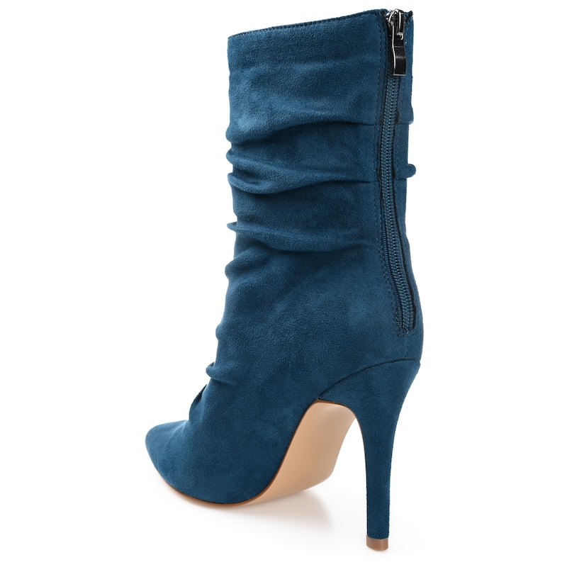 Journee Collection Women's Markie Back Heel Zip Stiletto Booties