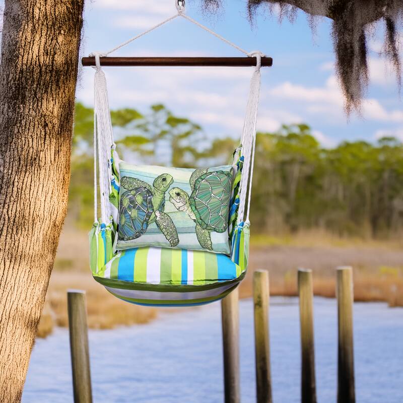 Magnolia Casual Swing Set 4 piece - Beach Boulevard Stripe w/ Sea Turtle Pair