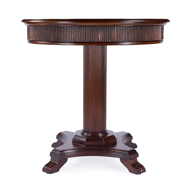 Ellsworth 36" Ribbed Pedestal Foyer Table