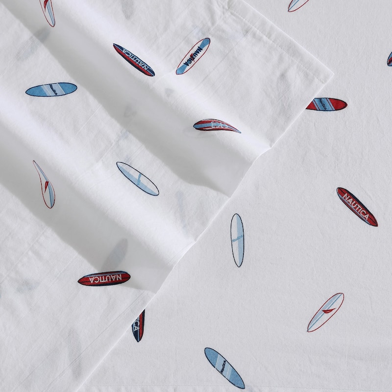 Nautica Cotton Percale Deep Pocket Bed Sheet Sets