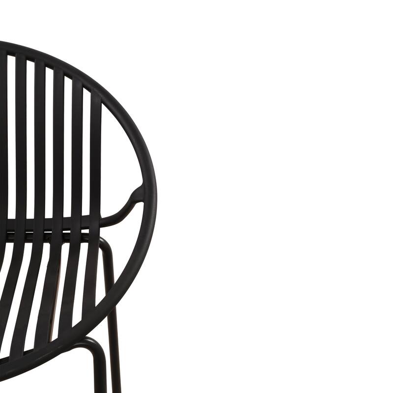 7-Piece Outdoor Dining Set with Rectangular Aluminium Table and 6 Stackable Chair