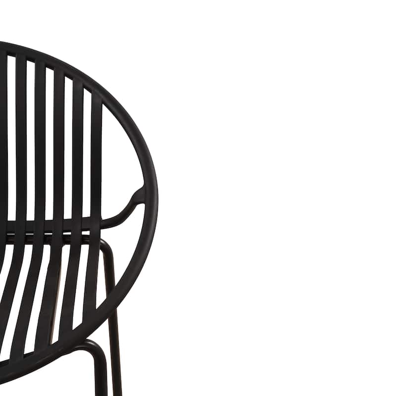 Christopher Knight Home - Emma Patio Outdoor Contemporary Plastic Stackable Dining Chairs