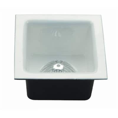 PROFLO 12" x 12" Enameled Floor Sink with Strainer