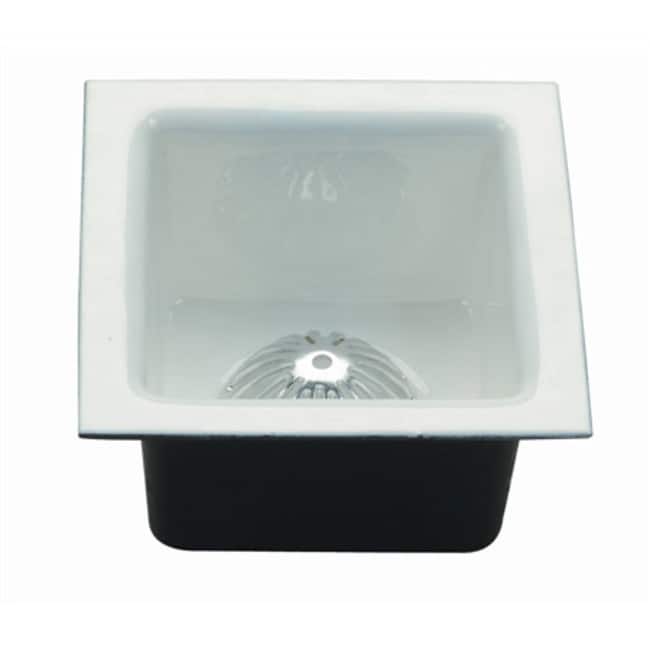 PROFLO 12" x 12" Enameled Floor Sink with Strainer