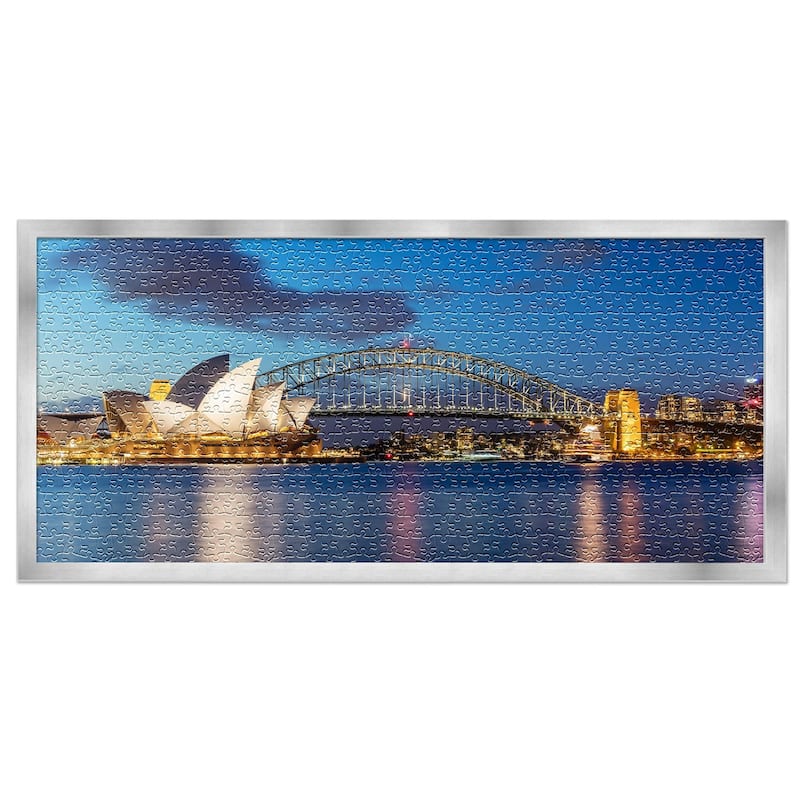 12x36 Jigsaw Puzzle Frame Kit - Kit Includes Puzzle Glue Sheets, Silver Wood Puzzle Frame