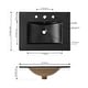 preview thumbnail 57 of 120, JONATHAN Y Aubert 3-Hole Rectangular Ceramic Single Sink Basin Vanity Top