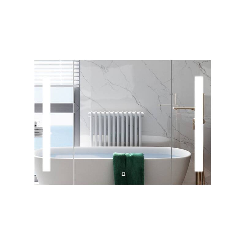 36" Surface Mount Bathroom Medicine Cabinet with Mirror and Shelves