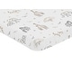 preview thumbnail 2 of 4, Baby Fitted Mini Portable Crib Sheet Jungle Safari Animal Pack Play Taupe Black White Gender Neutral Elephant Wildlife Adventure