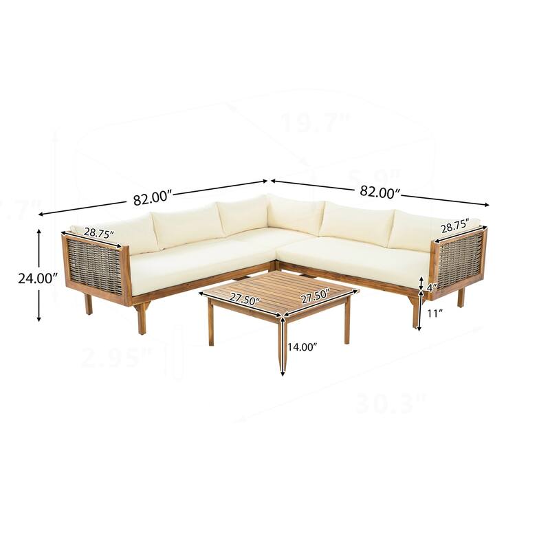 Sectional Seating Group with Waterproof Cushions