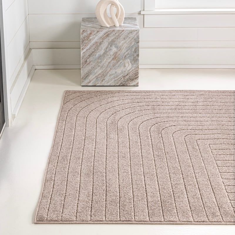 JONATHAN Y Aarhus Minimalist Angle Geometric Ivory/Cream Area Rug