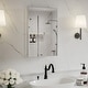preview thumbnail 29 of 30, Modland Single Door Bathroom Medicine Cabinet with Mirror Adjustable Shelves,Recessed or Surface Mount