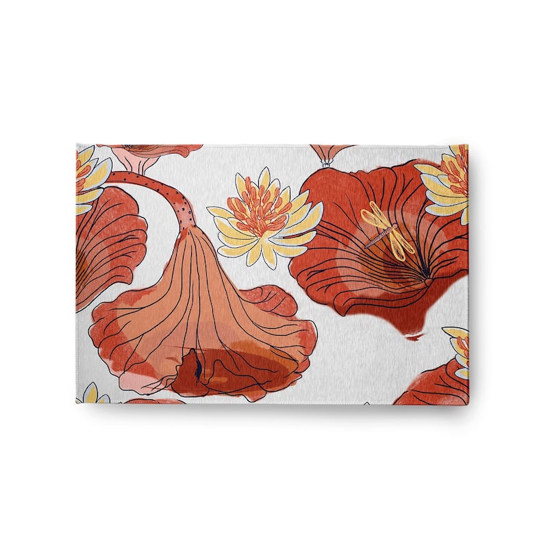 Lotokoi Oriental Chenille Area Rug - Orange - 24" 36"