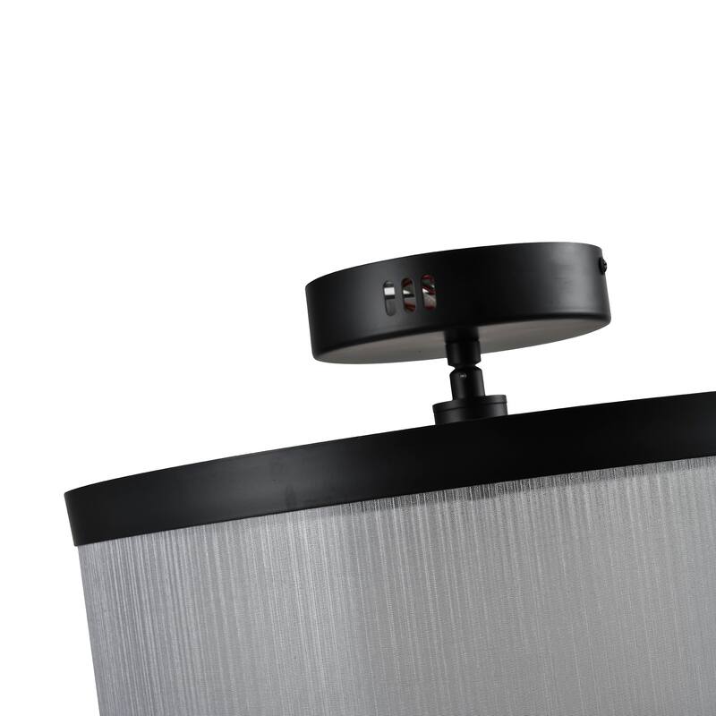 Artcraft Cora Integrated LED Semi Flush Mount - Black Finish