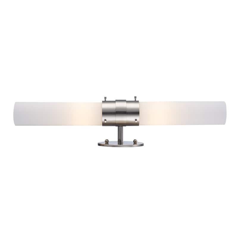 Trans Globe Lighting 2 Light 20" Bath Bar with Frosted Cylinder Shade
