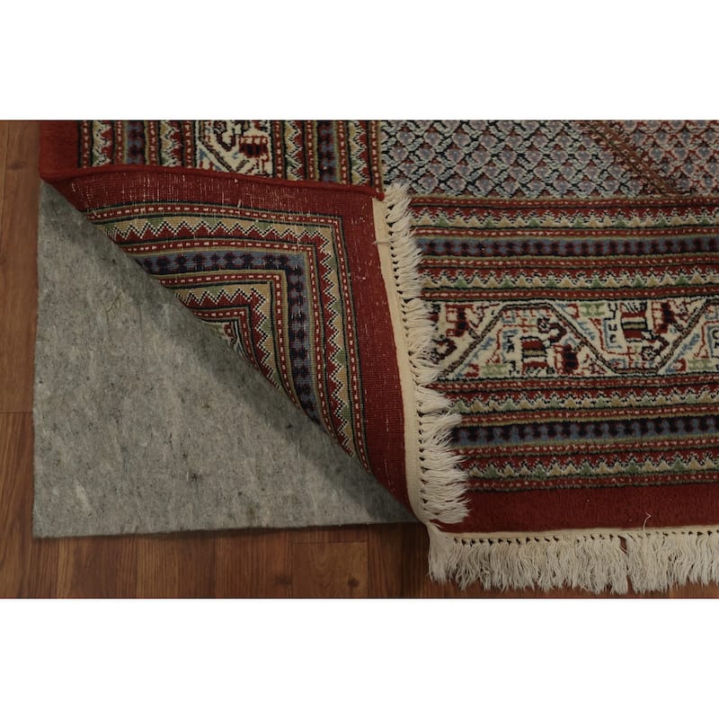 Hand Knotted Oriental 100% Wool Carpet Traditional Geometric Oranges & Rust Botemir Area Rug - 11' 10'' X 8' 10''