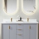 preview thumbnail 19 of 98, Malaga Composite Stone Vanity Top with White Rectangular Sink