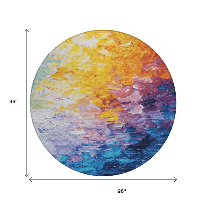 HomeRoots Abstract Transitional Rectangle Outdoor Rug