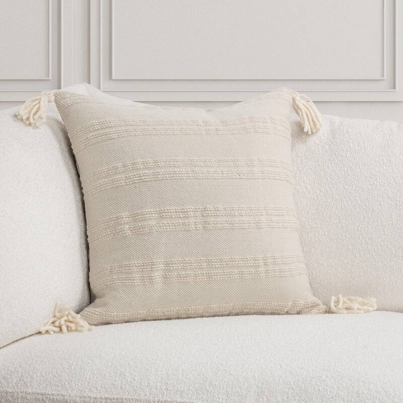 Villa by Classic Home York Wool Fabric Throw Pillow - 22x22