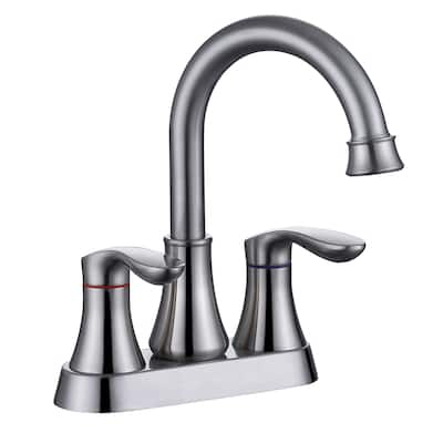 2-Handle Bathroom Vanity Sink Faucet with Pop-up Drain