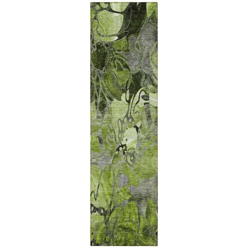 Jari Botanic Elegance Weather Resistant Versatile Elegance Runner Outdoor Rug - 8' Runner